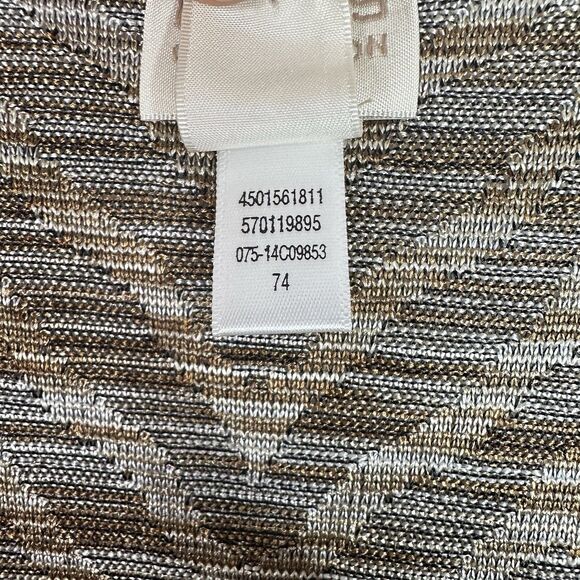 Chico’s Collection Metallic Chevron Open Front Jacket Size 3 (XL/16) - Picture 8 of 16